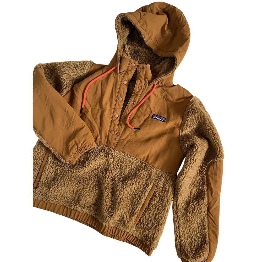 Patagonia Women's S Shelled Retro-X Pullover Nest Brown Cozy Sherpa Fleece